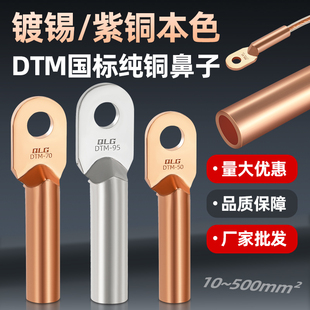 240 800镀锡堵油接线鼻 DTM铜鼻子国标紫铜线鼻电缆线耳10