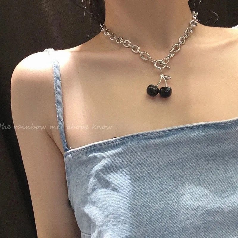 暗黑系少女风韩国项链饰品网红