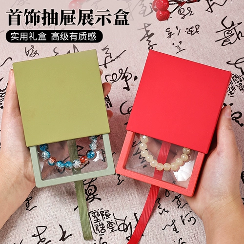 Коробка для хранения из грецкого ореха, прозрачный эластичный браслет, ювелирное украшение, стенд