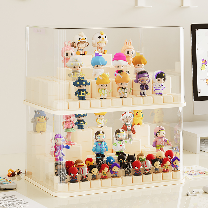 盲盒收纳展示架手办防尘展示柜