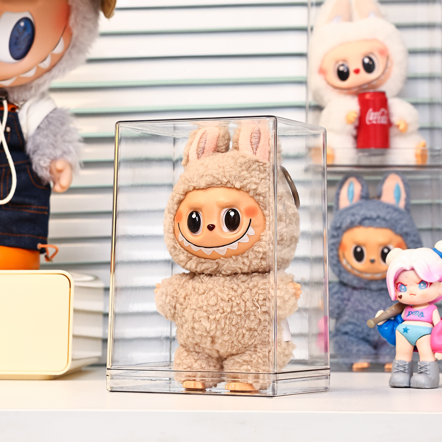 labubu展示盒单个全透明