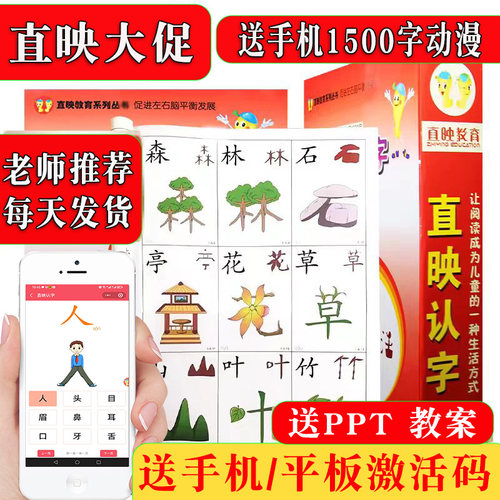 直映教育直映认字识字卡片