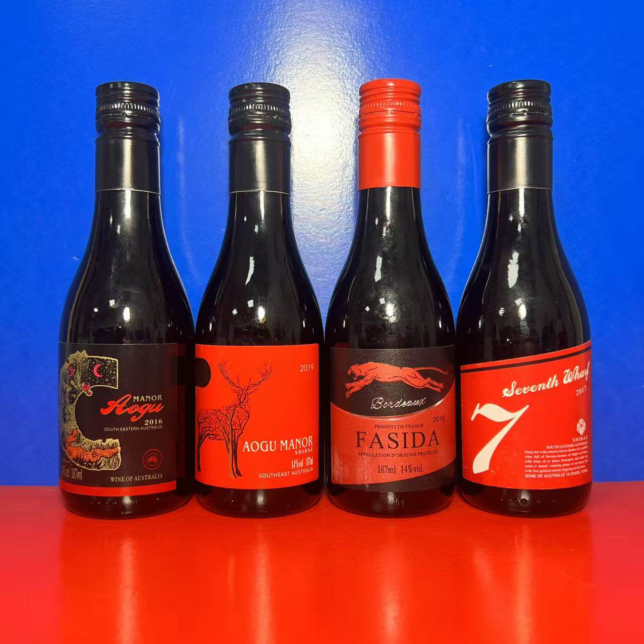澳洲法国进口小红酒187毫升干红葡萄酒小瓶装小酒板小酌聚会特价