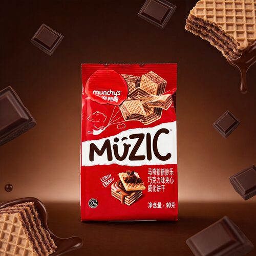 马奇新新秒乐巧克力味威化饼干