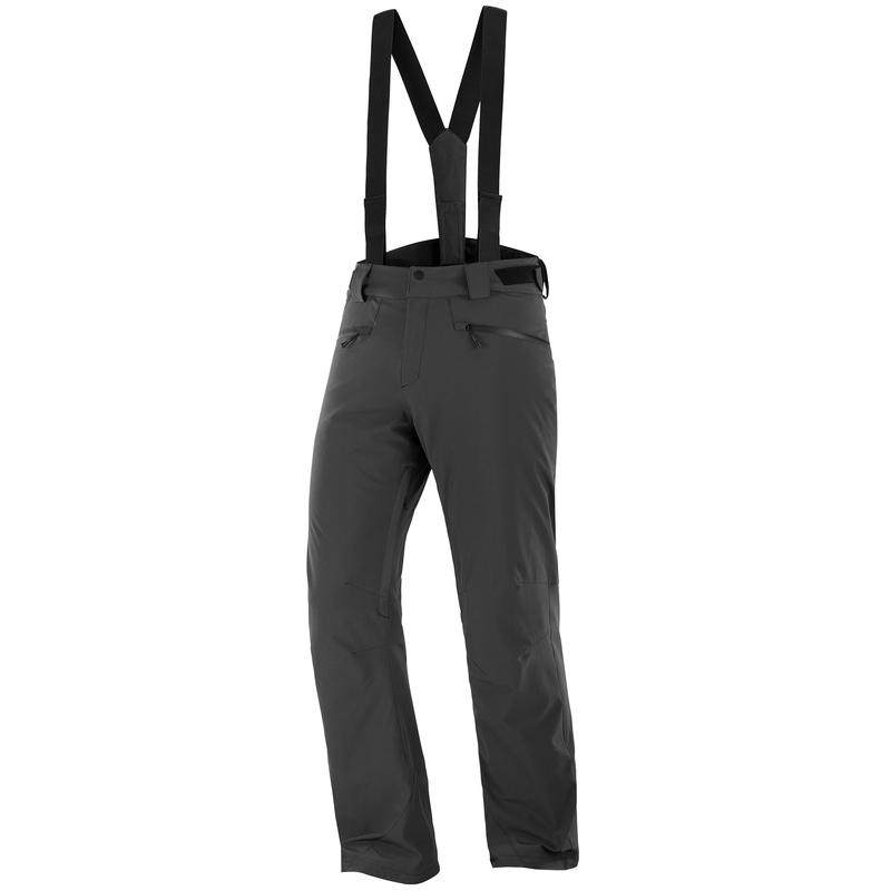 代购SALOMON萨洛蒙男士冲锋裤防水防风保暖滑雪裤背带式直筒