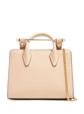 STRATHBERRY小牛皮女士手提斜挎两用包百搭通勤链条包简约高级气