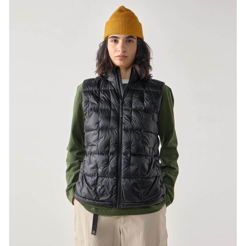 HAGLOFS女士羽绒马甲保暖轻量防风保暖马甲立领短款户外马甲