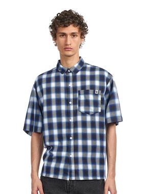 代购Edwin男士衬衫透气柔软格子短袖休闲日常衬衣爆款