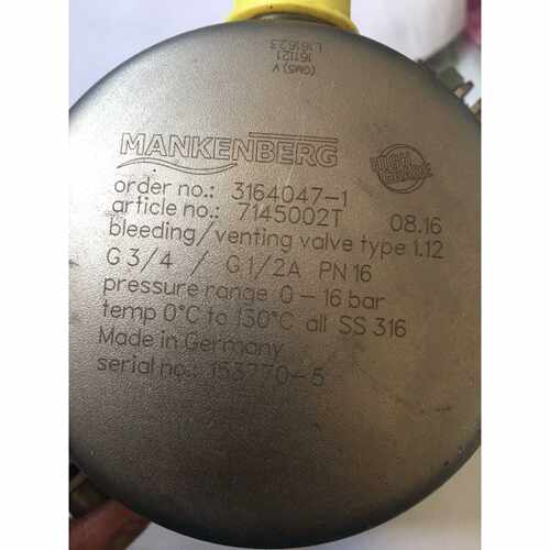议价MANKENBERG  7145002T   bleeding/venting valve type1.12 G