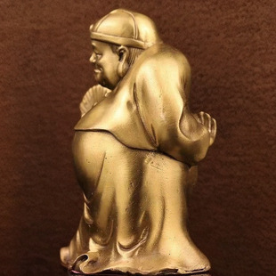 铜财神爷摆件纯铜大财主小号大掌柜家居玄关门店办公室桌面装饰o