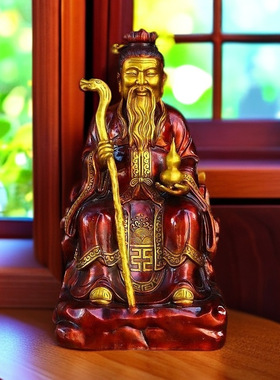 黄铜药王孙思邈铜像摆件 名医圣孙思邈铜神像 药店神像o