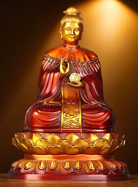 无生老母摆件铜彩绘老祖母无极老母始母元君家用佛堂佛像o