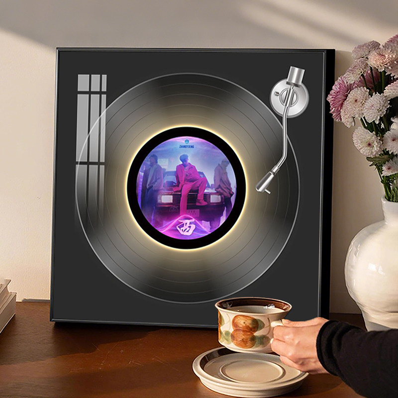 张艺兴专辑封面蓝牙音响装饰画LED黑胶唱片挂画卧室床头明星摆件