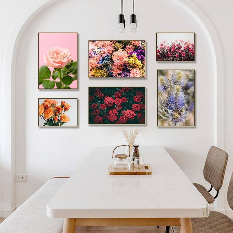 鲜花店装饰画北欧ins风庄园花艺花卉挂画客厅卧室玫瑰花植物壁画