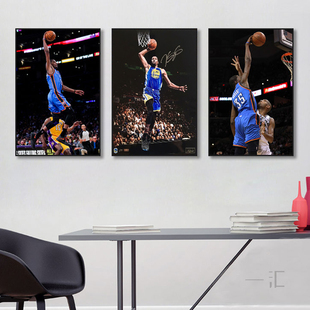 凯文杜兰特挂画男生卧室房间宿舍篮球球星装饰画签名海报礼物壁画