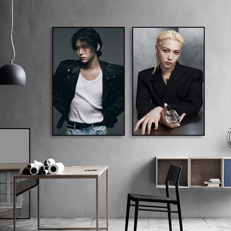 李龙馥装饰画Stray Kids韩国歌手男神明星挂画Felix Lee灯箱灯画