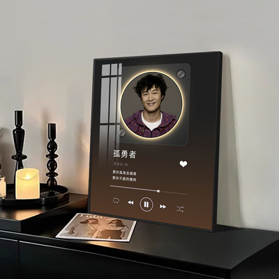 陈奕迅唱片专辑装饰画客厅蓝牙音响电视柜摆画周杰伦明星发光挂画