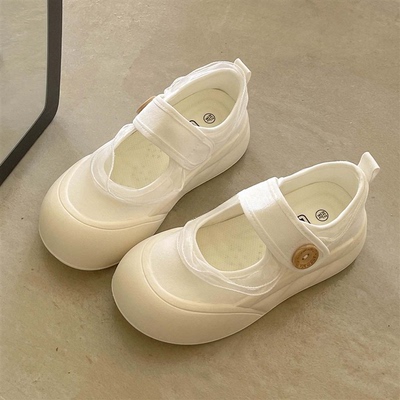 玛丽珍鞋子女2025新款爆款夏季休闲百搭配裙子浅口单鞋魔术贴板鞋