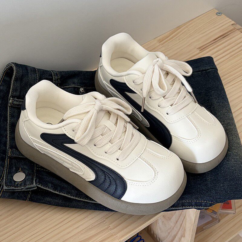 爆款鞋子女2026春季新款休闲德训鞋厚底学生小白鞋ins潮小众百搭