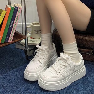 厚底小白鞋女2025年春季新款爆款厚底增高休闲百搭学生运动板鞋女