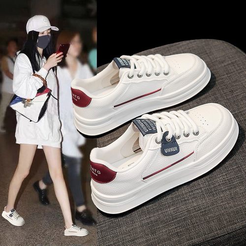 软皮小白鞋女2026春季新款板鞋ins百搭显脚小超火运动休闲鞋春款