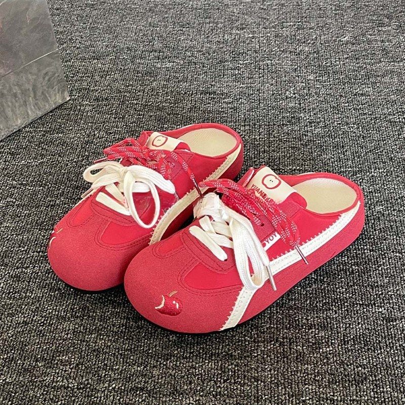 百搭勃肯鞋女2025新款夏季一脚蹬配裙子超火时尚休闲包头半拖鞋女