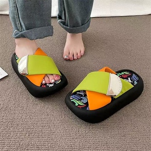 绝美厚底增高凉拖鞋女夏外穿高级感2025新款配裙子外出海边沙滩鞋