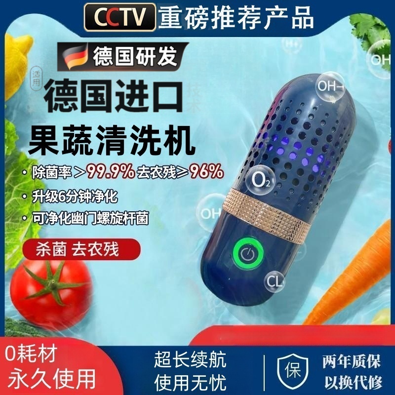 新款超声波果蔬清洗机食材杀菌机家用水果蔬菜净化器去农残洗菜机