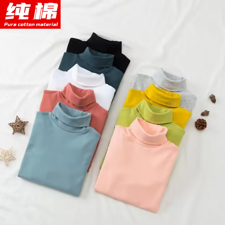 2025秋冬新款儿童高领打底衫男童长袖t恤纯棉女童纯色内衣贴身穿,童装/婴儿装/亲子装,T恤,淘宝优惠券,粉丝福利购,淘宝优惠卷
