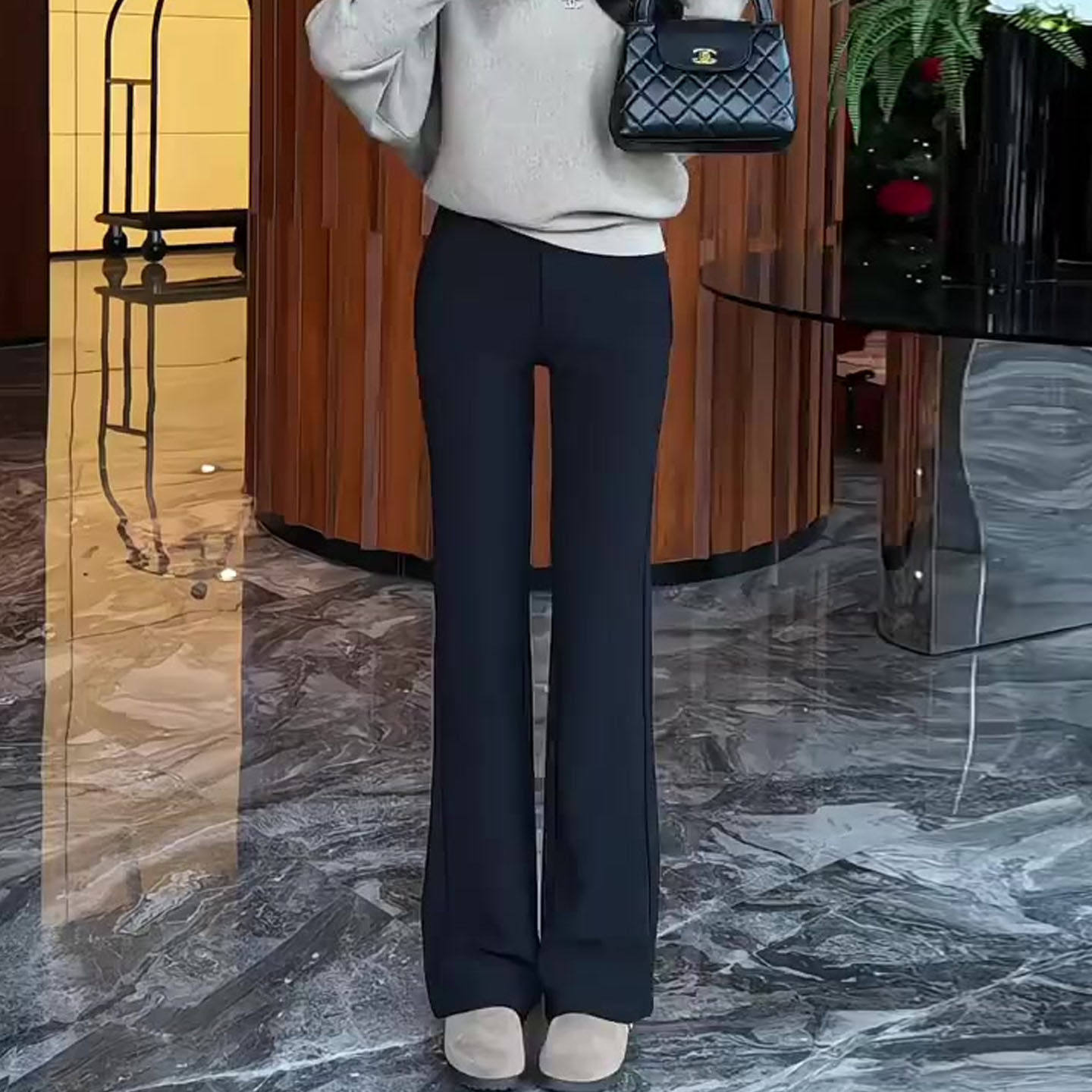 高腰微喇黑裤子女2026新款春季小个子高腰显瘦巨好看的窄版直筒裤,女装/女士精品,大码裤装,淘宝优惠券,粉丝福利购,淘宝优惠卷