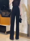 裤 微喇裤 女2025秋冬新款 御姐通勤高腰直筒阔腿西装 宽松显瘦拖地裤