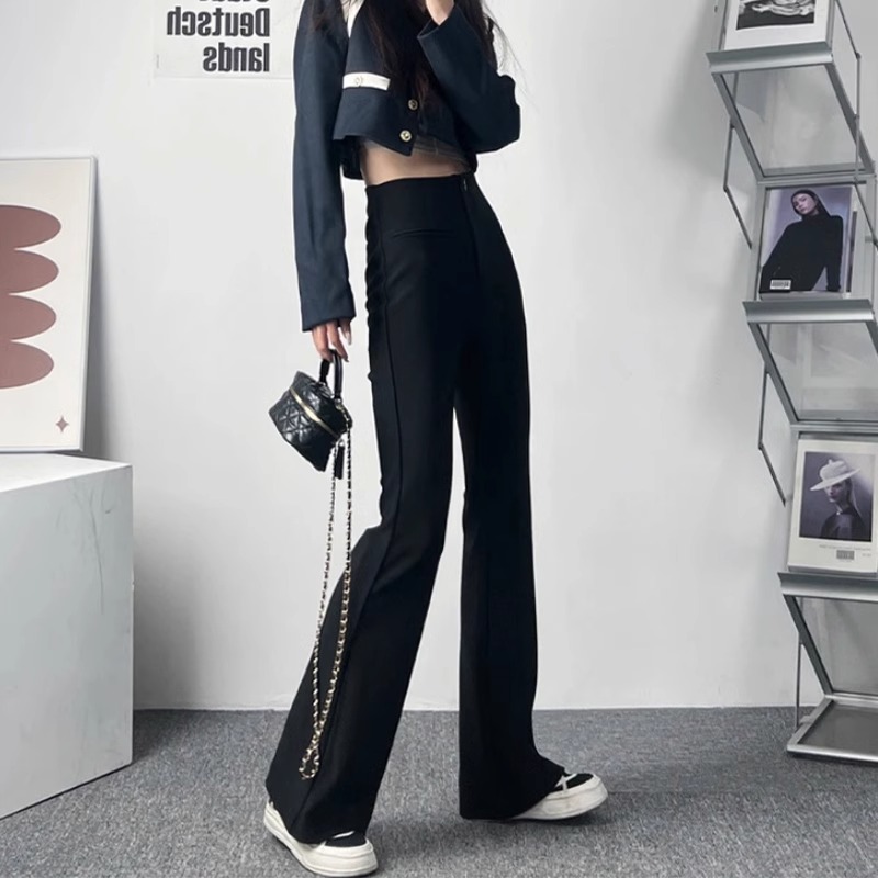 百搭垂感喇叭显瘦阔腿高腰休闲裤