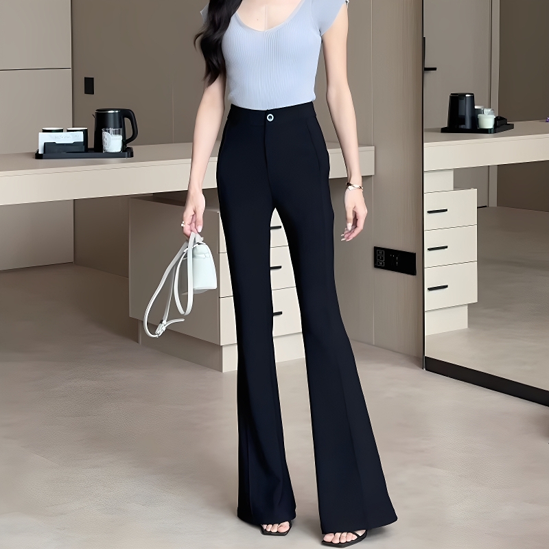 小个子高腰显瘦马蹄喇叭裤