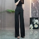 阔腿裤 黑色直筒西装 子 2026新款 气质简约高腰垂感显瘦窄版 裤 女春季