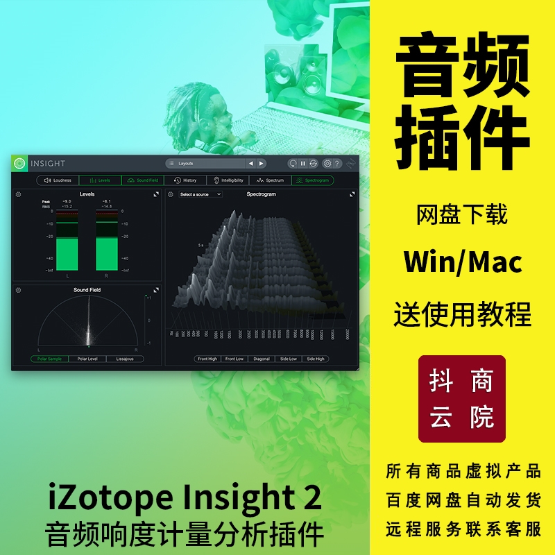 iZotope Insight 2音频响度计量频谱分析插件后期制作监测Win/Mac