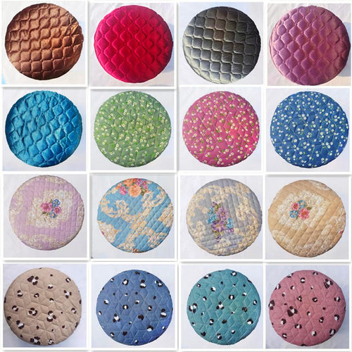 布艺夹棉田园式四季通用圆形坐垫