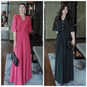 女装 欧美气质显瘦阔腿连体裤 长裤 200斤胖MM大码 女新款 高腰连衣裤