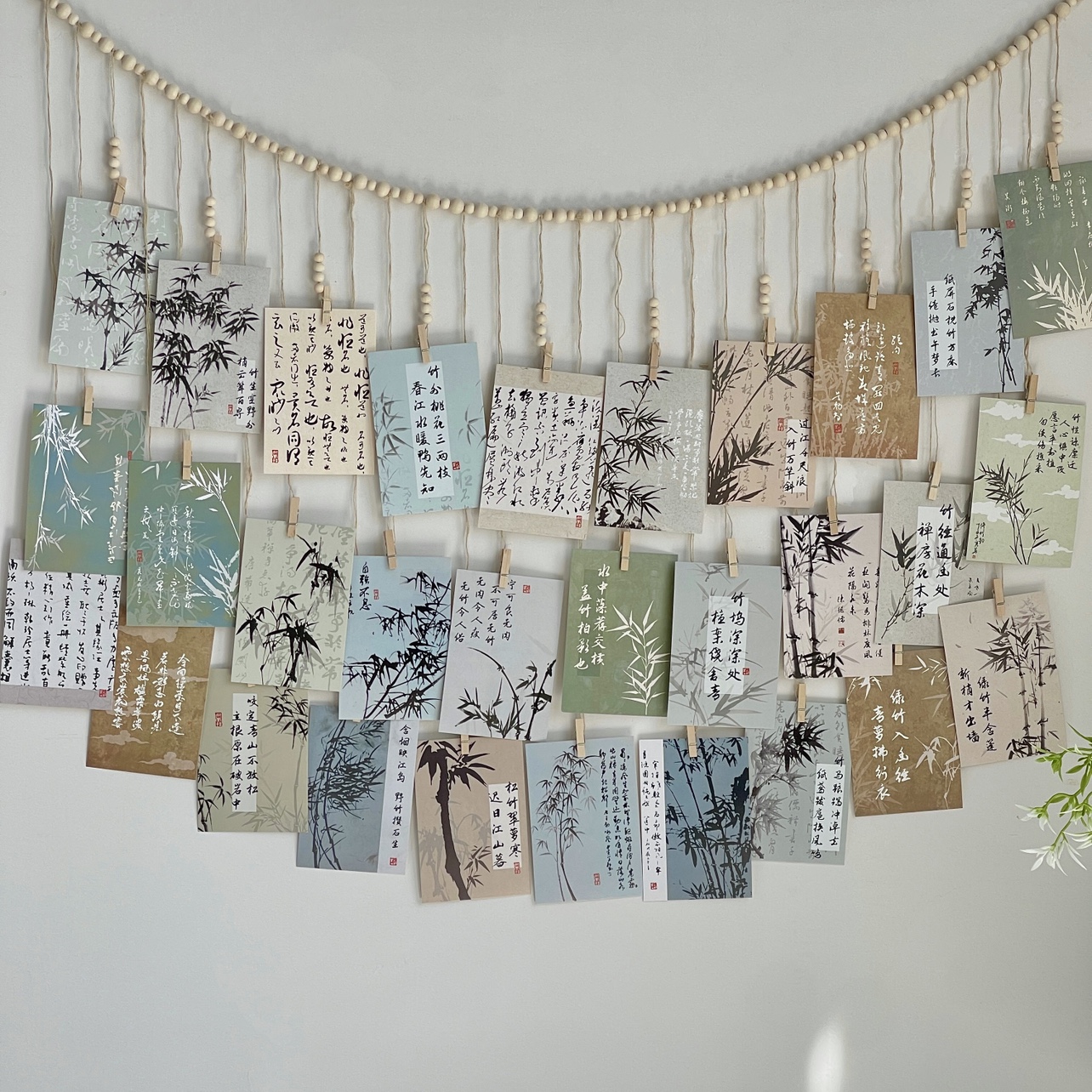 新中式照片墙布置挂饰