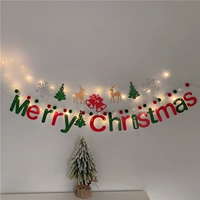 Рождественские декоративные принадлежности Merryc cheistmas буквы и цветы, рождественская сцена настенная макет