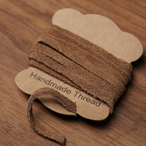 山仓 真牛皮翻毛皮二层牛皮绳子项链绳diy手工配件半成品n02