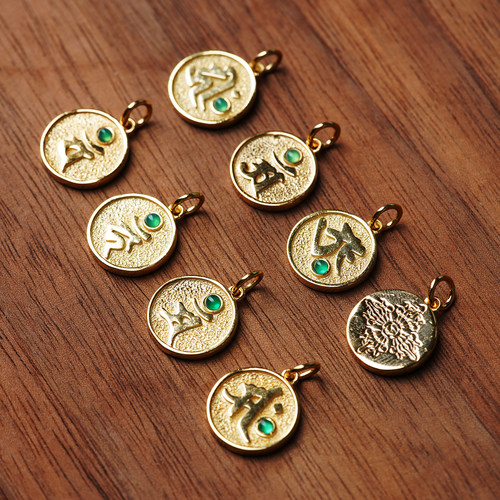 山仓 925银镀金本命佛吊坠  项链坠本命年马生肖守护礼物男女y02