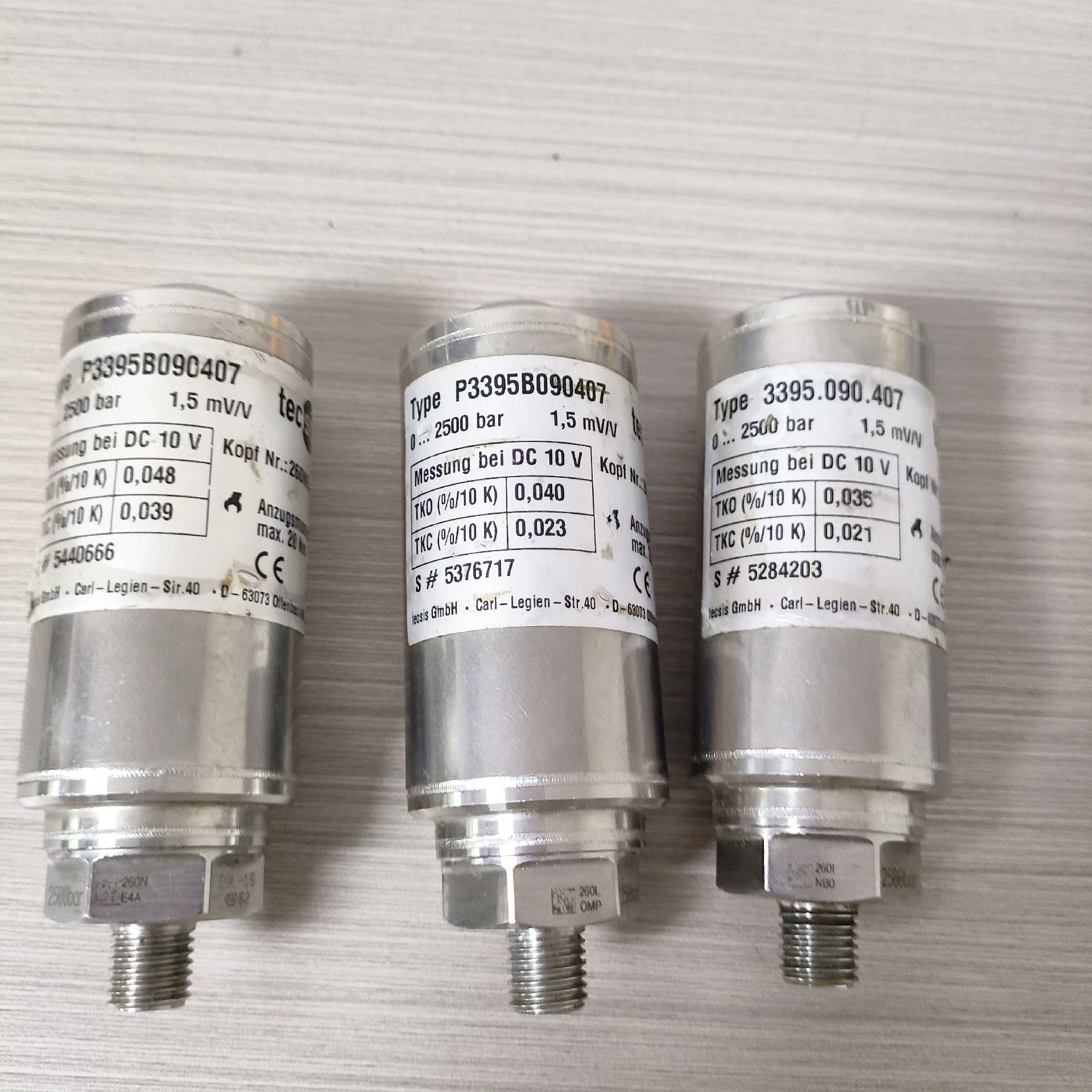 【议价】tecsis压力传感器P3395B090407/3395.0