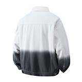 渐变色牛仔夹克男宽松翻领美式风潮流外套长袖上衣JA1718-特价P65，男装夹克，电商A007-1