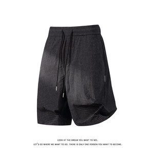松弛感亚麻阔腿短裤女宽松松紧腰五分裤休闲裤子DK8700-特价P24图片