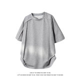 简约美式重磅短袖T恤男女宽松型圆领基础款日常上衣T3702-特价P27，男装T恤，电商A007-1