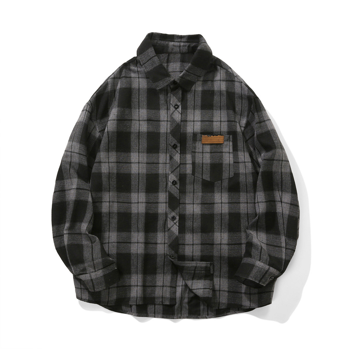 春季新品复古格子长袖衬衫大码休闲潮流外套C2168-P32【特价】，男装衬衫，电商A007-1