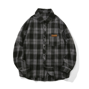 春季新品复古格子长袖衬衫大码休闲潮流外套C2168-P32【特价】，男装衬衫，电商A007-1