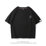 短袖圆领T恤男简约休闲小熊印花亲肤透气工装风上衣T3375-特价P22，男装T恤，电商A007-1