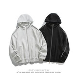 连帽简约外套休闲宽松基础百搭纯色上衣男女同款W4683-特价P55，女装短外套，电商A007-1