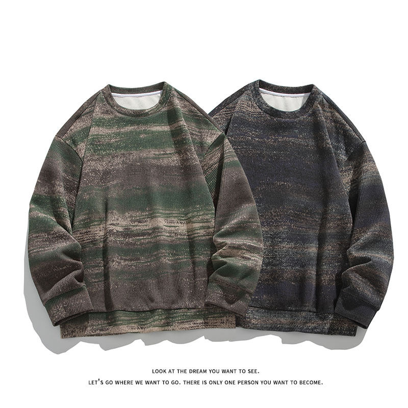 美式复古暗色简约宽松圆领上衣中性风潮流卫衣W4681-P50【特价】，男装卫衣，电商A007-1